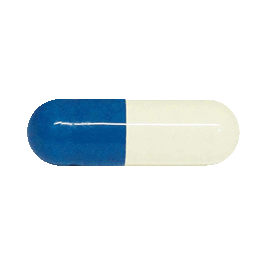 Capsules, Empty Gelatin with Snap Closure, No. 00, Blue/White