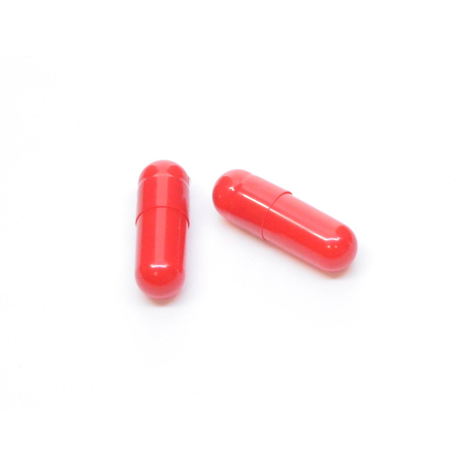 Gelatin Capsules, Size #0 (Red/Red)