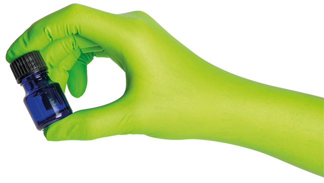 ecoSHIELD ECo Nitrile PF 250, Green, Pack of 150 gloves
