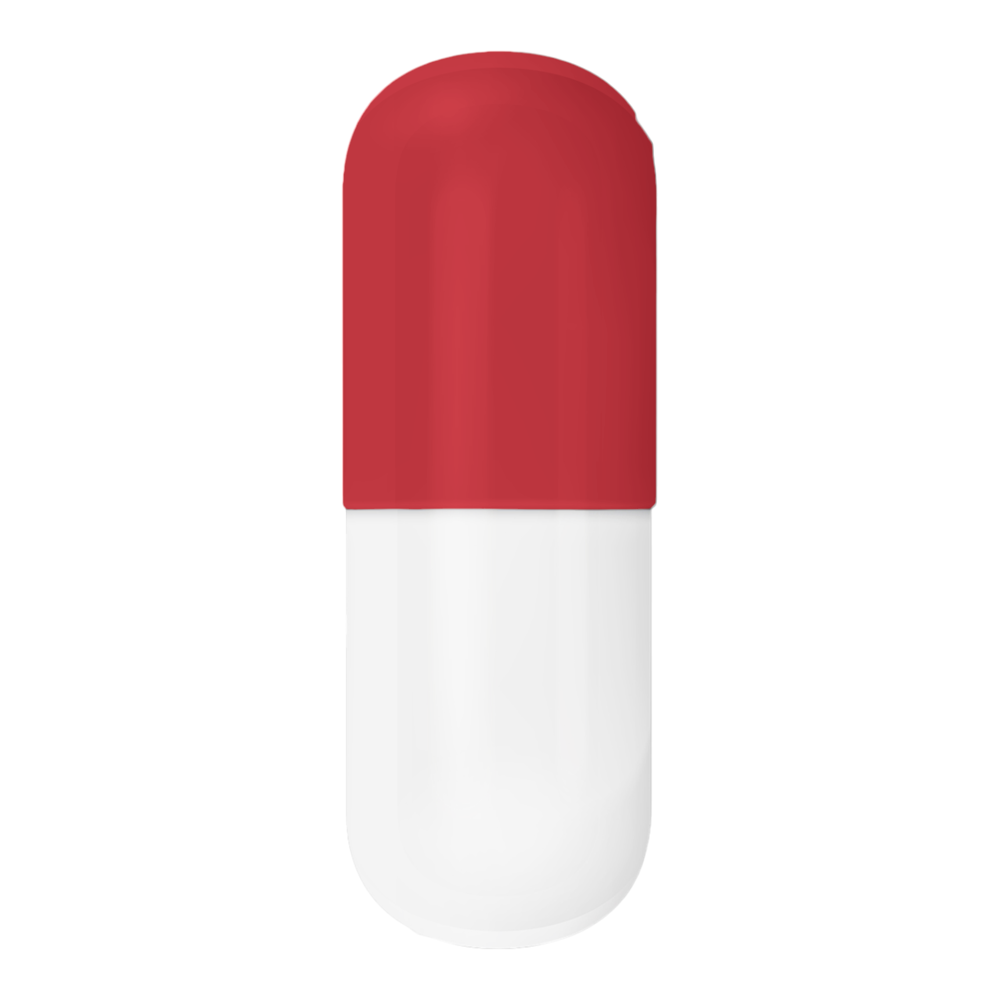 Gelatin Capsules, Size #0 (Red/White)