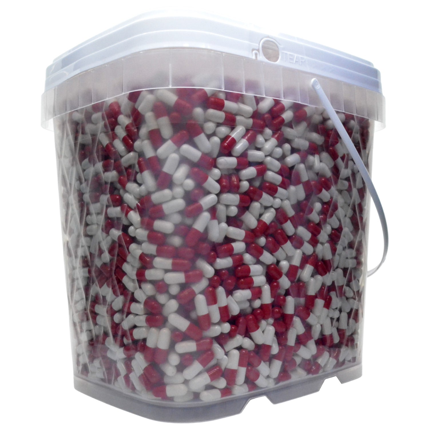 Gelatin Capsules, Size #0 (Red/White)